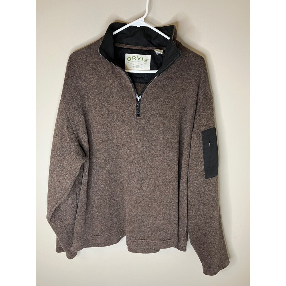 Orvis Sporting Traditions Softest Quarter Zip Pullover Sweatshirt Men Size XL